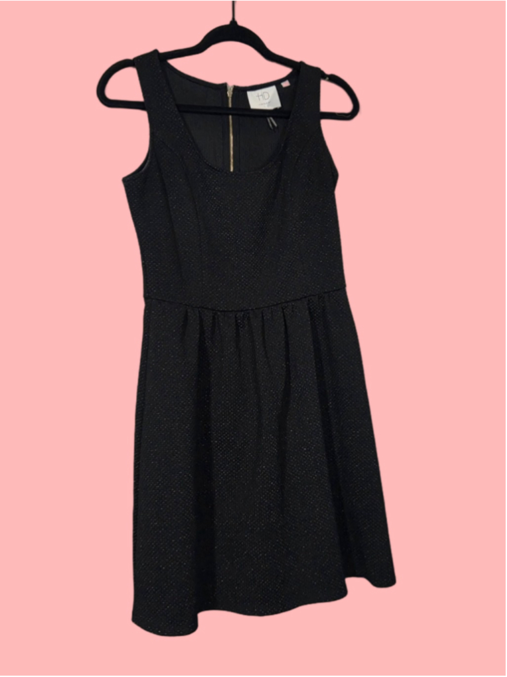 HD in Paris Black Sleeveless Scoop-Neck Fit-and-Flare Mini Dress